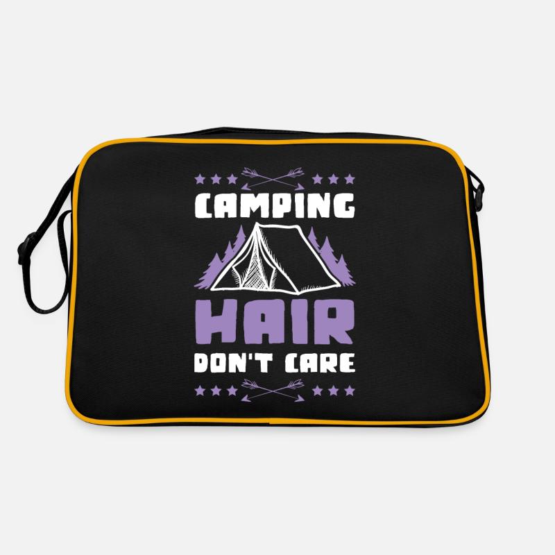 tent camping camp Retro Bag