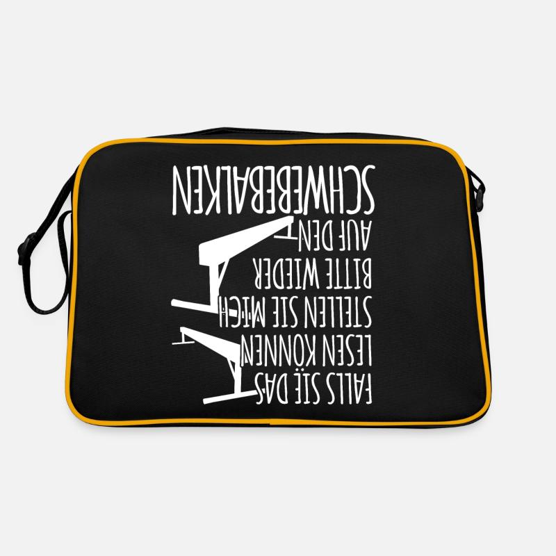 Turnen Handstand Schwebebalken - Retro Tasche - Schwarz/Gold