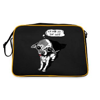 J’étais un loup. - Sac Retro - noir/or - Dos
