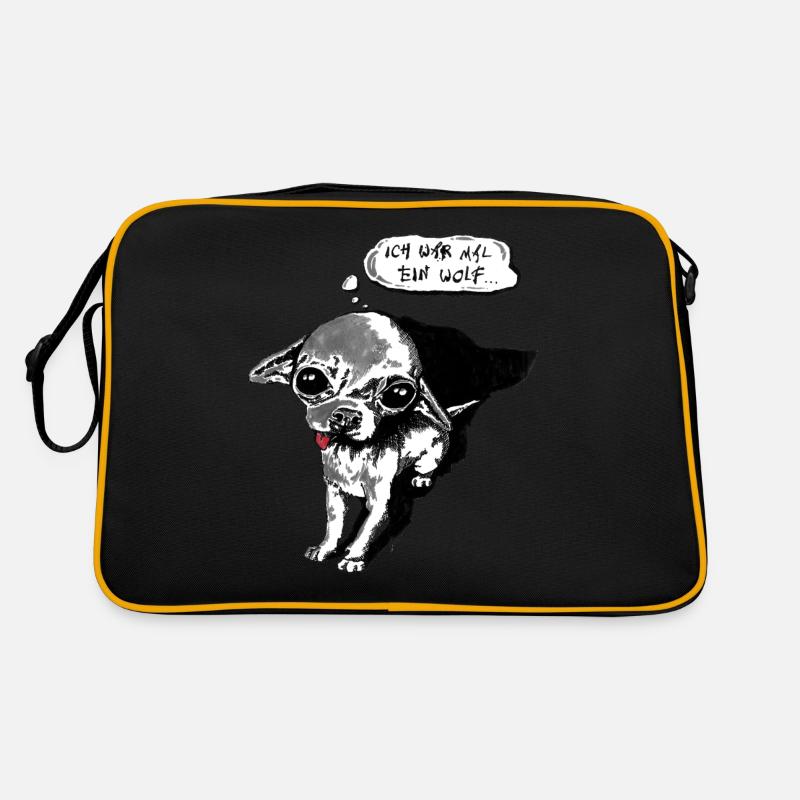 Ich war mal ein Wolf Retro Tasche