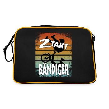 2 Act Tamer - Moped Mofa Scooter fun Gift - Retro Bag - black/gold - Back