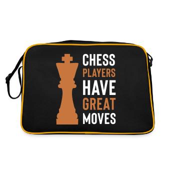Spiel Schach Spieler - Retro Tasche - Schwarz/Gold - Hinten