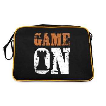 Spiel Schach Spieler - Retro Tasche - Schwarz/Gold - Hinten
