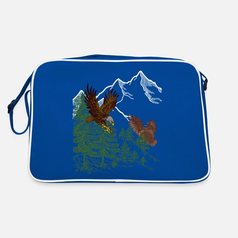 Eagle imprint predator bird eagle motif mountain Retro Bag