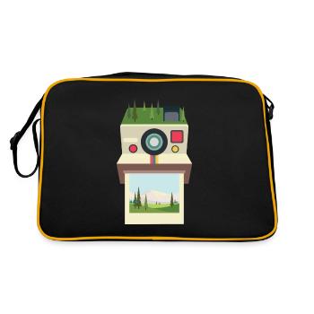 Nature Photographer Retro Camera Photography - Retro Bag - black/gold - Back