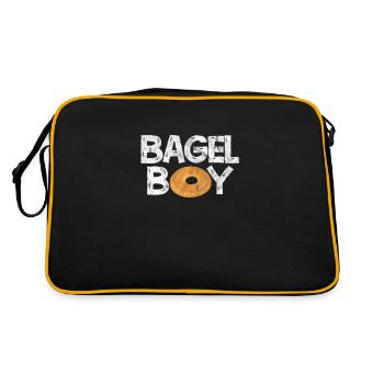 Bagel Junge - Retro Tasche - Schwarz/Gold - Hinten