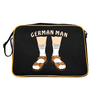 GERMAN MAN - Retro Tasche - Schwarz/Gold - Hinten
