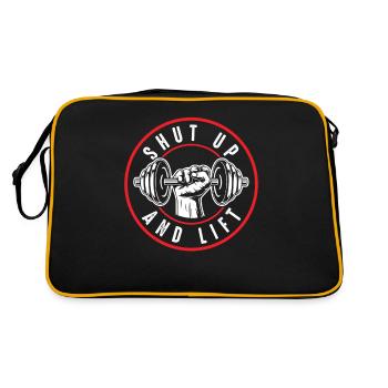 coupe de gym haltère - Sac Retro - noir/or - Dos