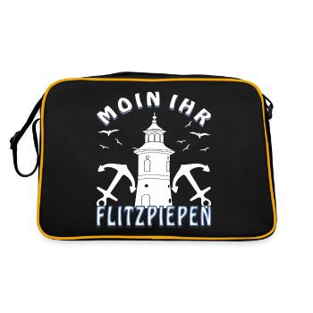 MOIN IHR FLITZPIEPEN - Retro Tasche - Schwarz/Gold - Hinten