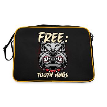 Pitbull dents dent gratuit - Sac Retro - noir/or - Dos