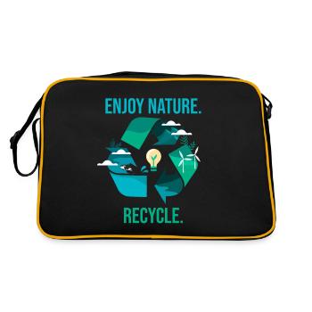 Recyclage Environnement Protection de la nature - Sac Retro - noir/or - Dos