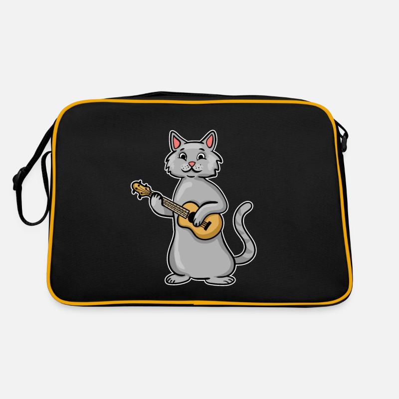 Ukulele Cat - Retro Bag - black/gold