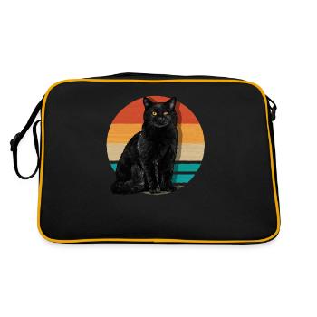 Black Cat Vintage - Sac Retro - noir/or - Dos