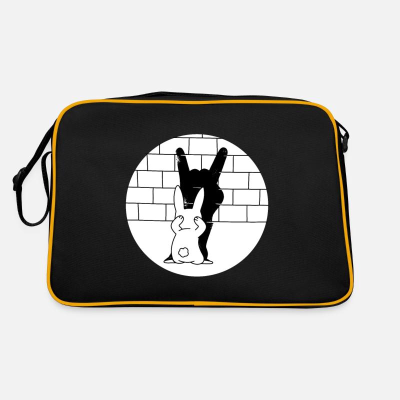 Lustig Osterhase Hase Schatten Eselsohren Geschenk Retro Tasche