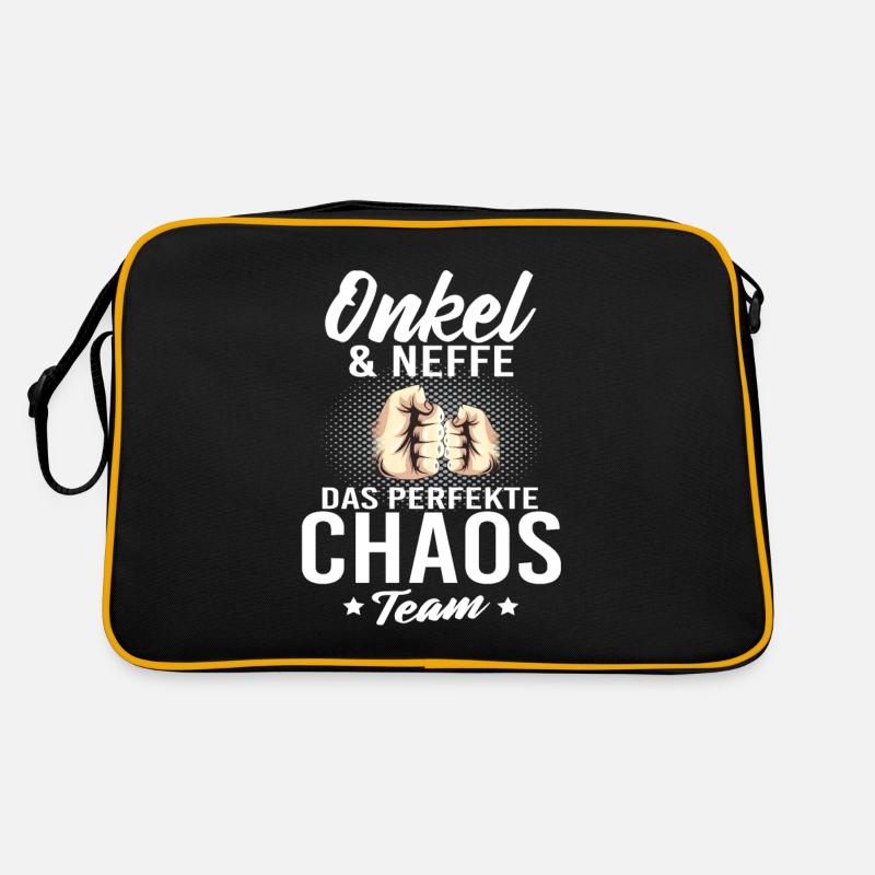 Onkel und Neffe beste Freunde Retro Tasche
