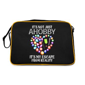 It's Not Just A Hobby It's My Escape From Reality - Retro Bag - black/gold - Back