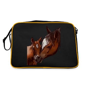 Cheval motif animal motif animal animal - Sac Retro - noir/or - Dos