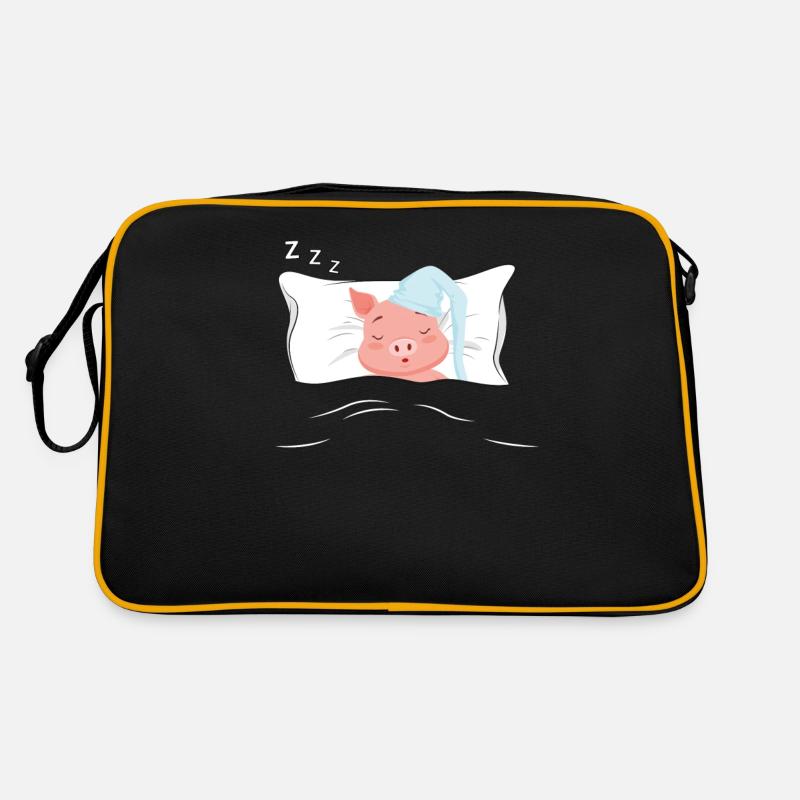 Pyjama pyjama porc - Sac Retro - noir/or