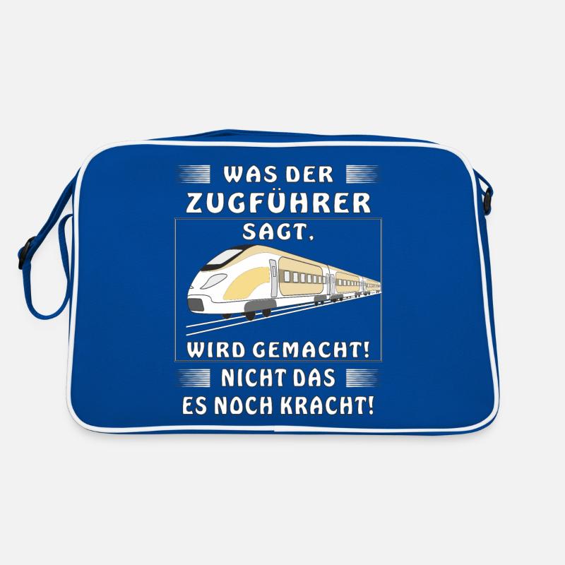 WAS DER ZUGFÜHRER SAGT WIRD GEMACHT Retro Tasche