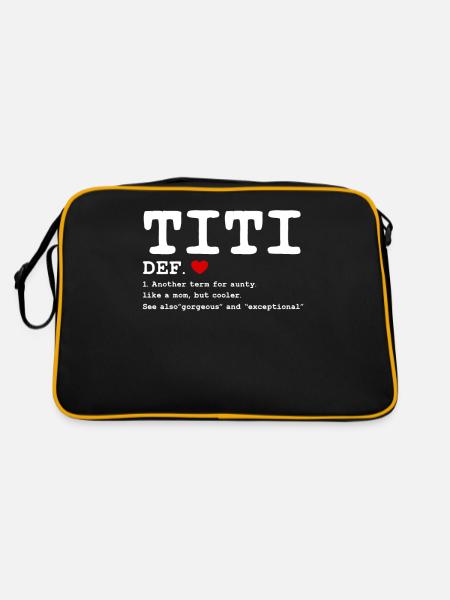 Titi For Aunty Like A Mom But Cooler - Sac Retro - noir/or