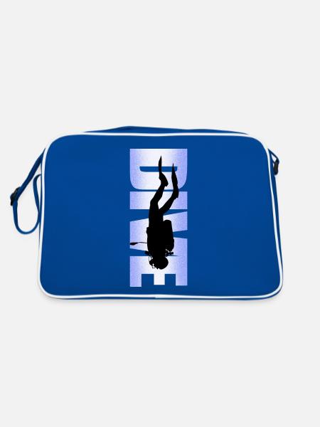Scuba diving Freediving Snorkeling - Retro Bag - blue/white - Back