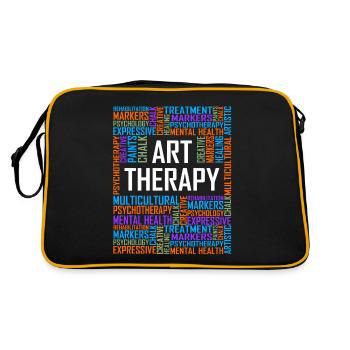 Art Therapy - Words - Retro Bag - black/gold - Back