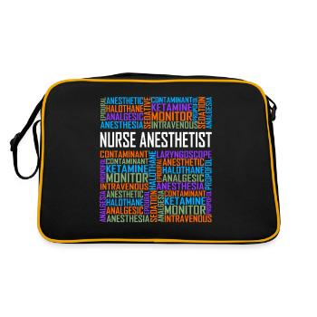 Nurse Anesthetist - Words - Retro Bag - black/gold - Back