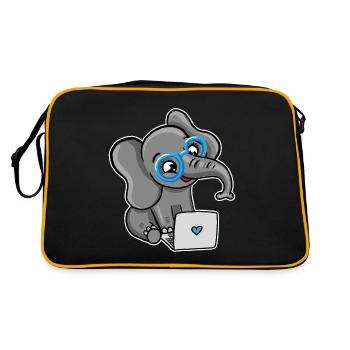Geek Elephant - Retro Bag - black/gold - Back