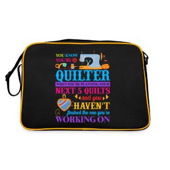 Quilter Sewing Machine - Retro Bag - black/gold - Back