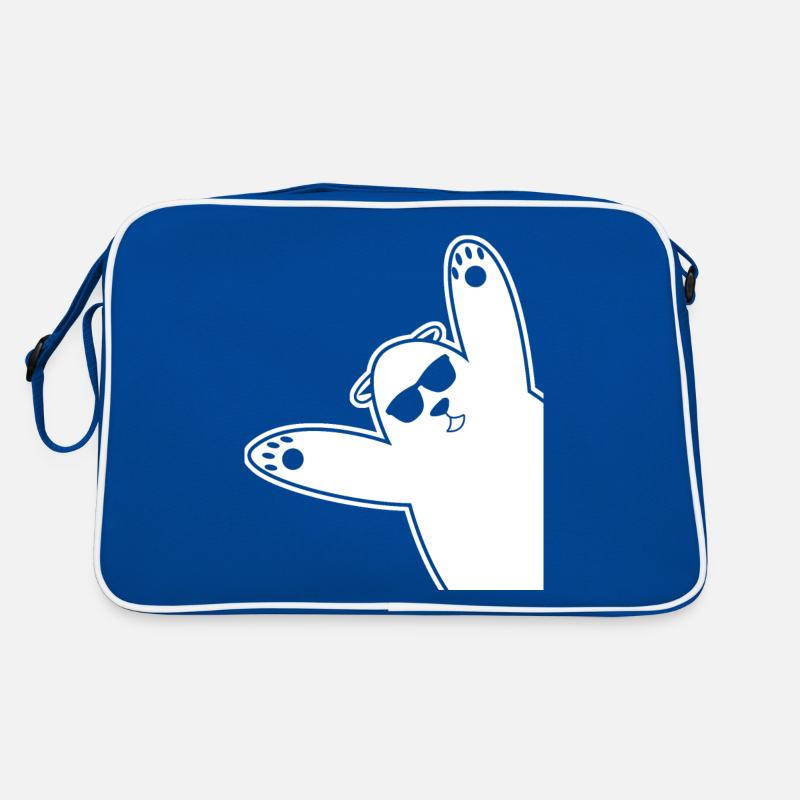 Eisbär Eisbären mit Sonnenbrille Retro Tasche