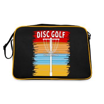 DISC GOLF HINTERGRUND - Retro Tasche - Schwarz/Gold - Hinten