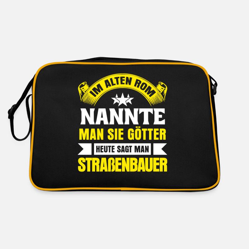 Straßenbauer Straßenbau Gott Retro Tasche
