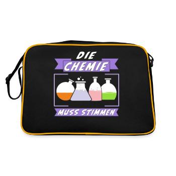 DIE CHEMIE MUSS STIMMEN - Retro Tasche - Schwarz/Gold - Hinten