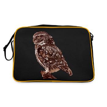 Hiboux motif oiseau Animal animal animal animal - Sac Retro - noir/or - Dos