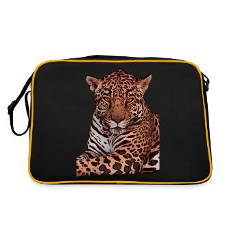 Léopard animal motif animal dames enfants - Sac Retro - noir/or - Dos