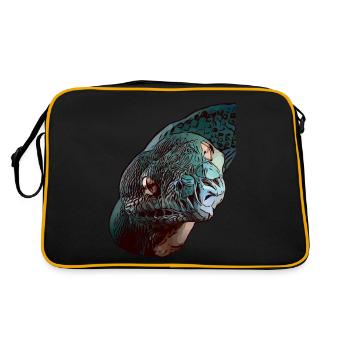 Serpent serpents motif tête d’animal animal - Sac Retro - noir/or - Dos