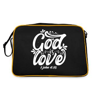 Dieu est amour - Sac Retro - noir/or - Dos