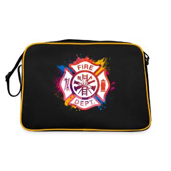 Fireman Wife Gift for Her Funny - Sac Retro - noir/or - Dos