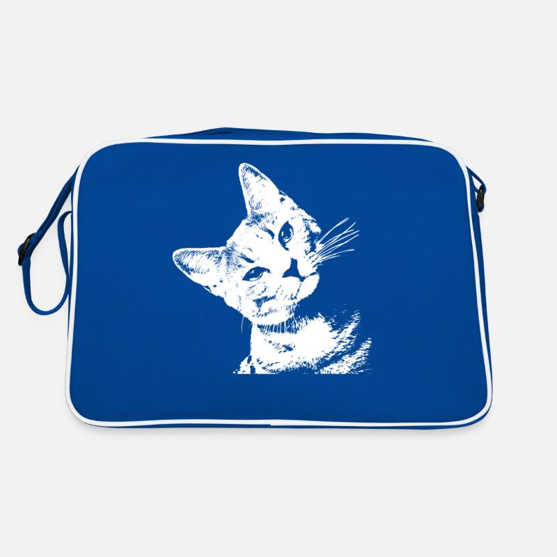 Chat motif chat tête de chat Mignon Oblique Dames Sac Retro