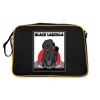 Schwarz labzilla | Funny Lab Labrador Retriever - Sac Retro - noir/or - Dos