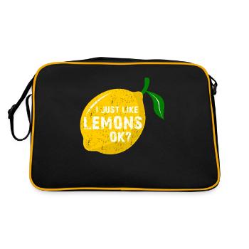 Lemon saying funny - Retro Bag - black/gold - Back