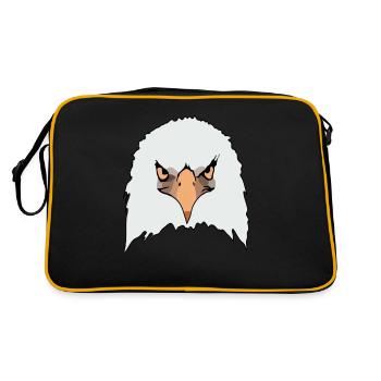 Aigle motif aigle impression aigle pygargue à tête blanche - Sac Retro - noir/or - Dos
