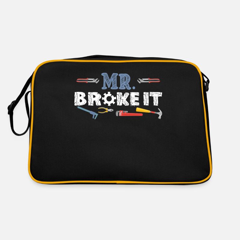 Mr Broke It Kid Mechanic Gift Retro Tasche