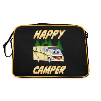CAMBINGMOBIL HAPPY CAMPER - Sac Retro - noir/or - Dos