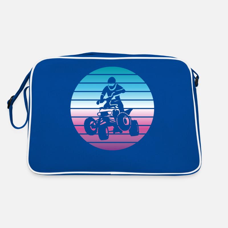 Quad-Biker Quad Fahrer ATV Retro Geschenk Retro Tasche