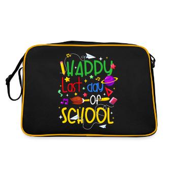 Happy Last Day of School Class of 2021 - Retro Bag - black/gold - Back
