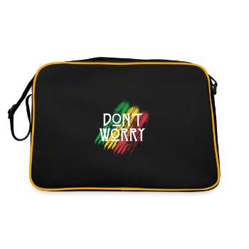 Jamaïque Don’t Worry Rasta Life - Sac Retro - noir/or - Dos