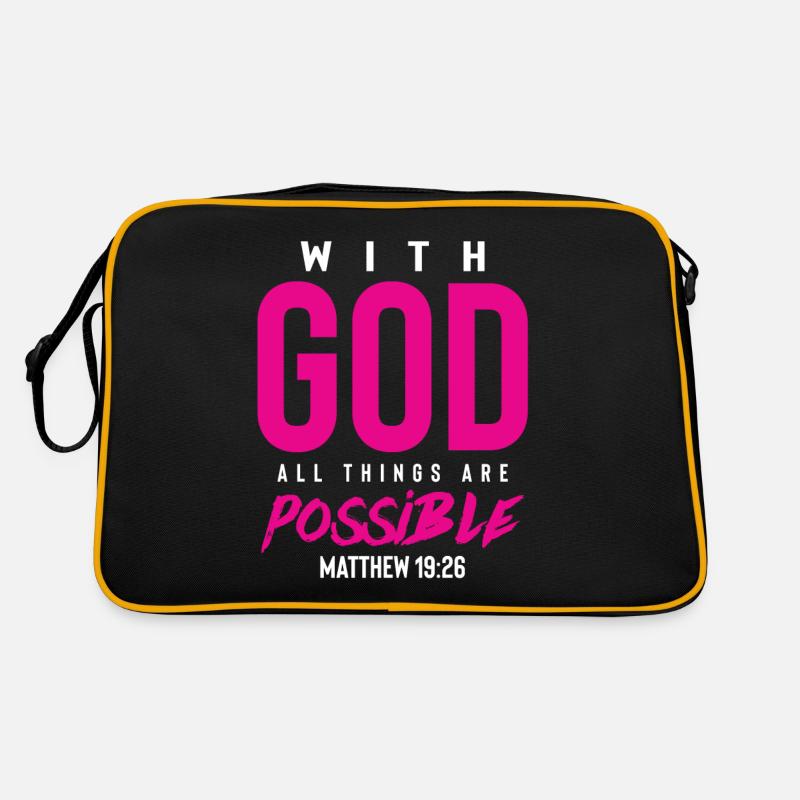 everything is possible with God Retro Bag