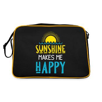 sun sunshine happy - Retro Bag - black/gold - Back