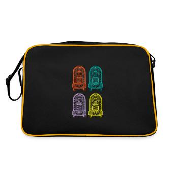 Jukebox Retro Vintage Musikbox DJ - Retro Tasche - Schwarz/Gold - Hinten
